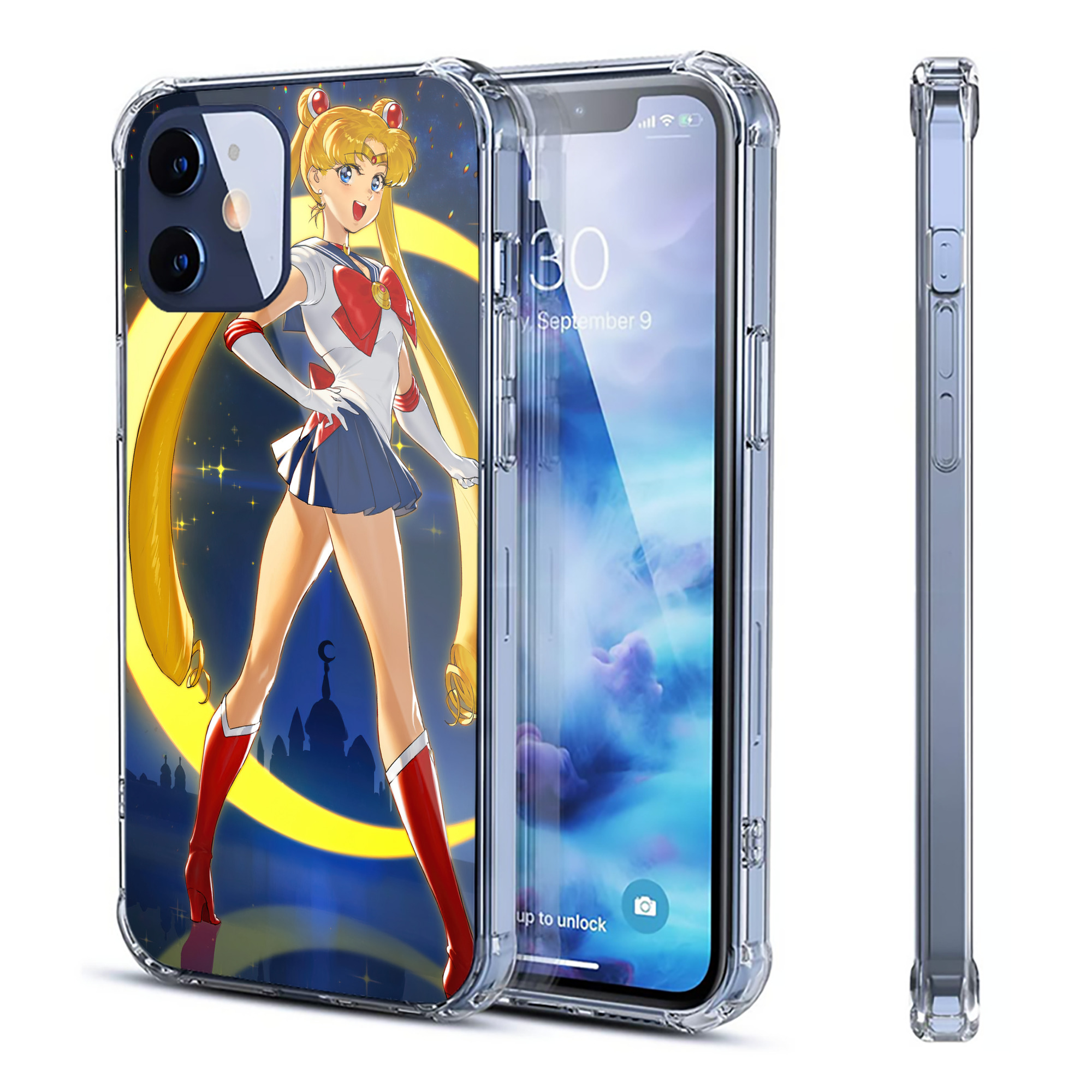 （画像用） 美少女戦士セーラームーン Sailor Moon 【iPhone 12シリーズ対応】透明スマホケース（クリアソフトケース）